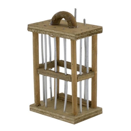 Jaula para pájaros cm 3,7x2,4x7 h. Mundo Pesebres