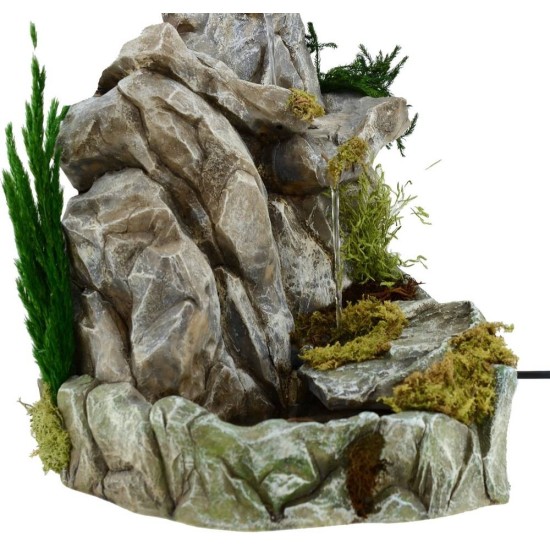 Working waterfall in resin by Pigini cm 24x20x29 h.