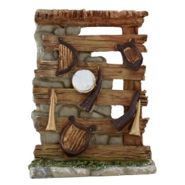 Resin workshop with musical instruments cm 11x4x14,5 h.