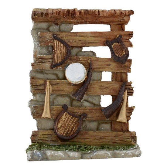 Tienda de resina con instrumentos musicales cm 11x4x14,5 h.