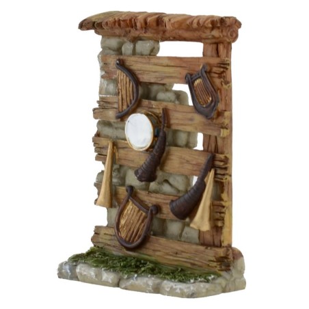 Tienda de resina con instrumentos musicales cm 11x4x14,5 h.