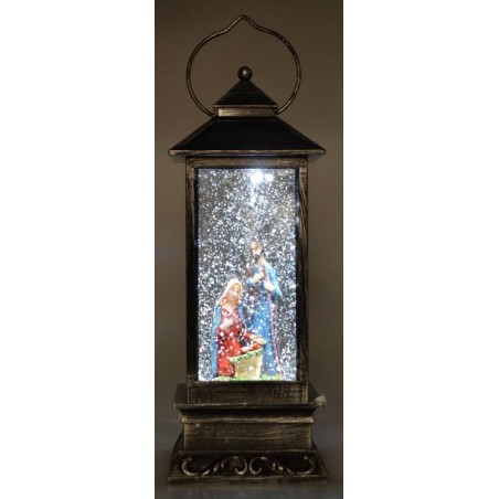 Lantern with Nativity cm 10,5x10,5x28 h. 