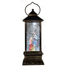 Lantern with Nativity cm 10,5x10,5x28 h. 