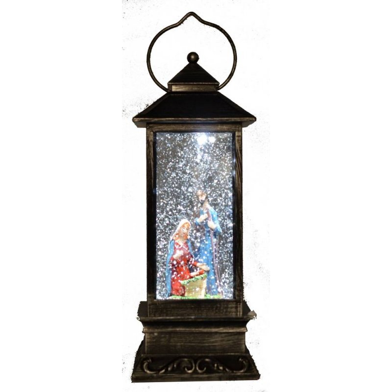 Lantern with Nativity cm 10,5x10,5x28 h.