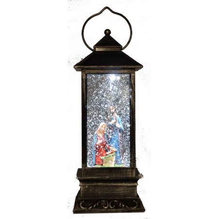 Lantern with Nativity cm 10,5x10,5x28 h. 