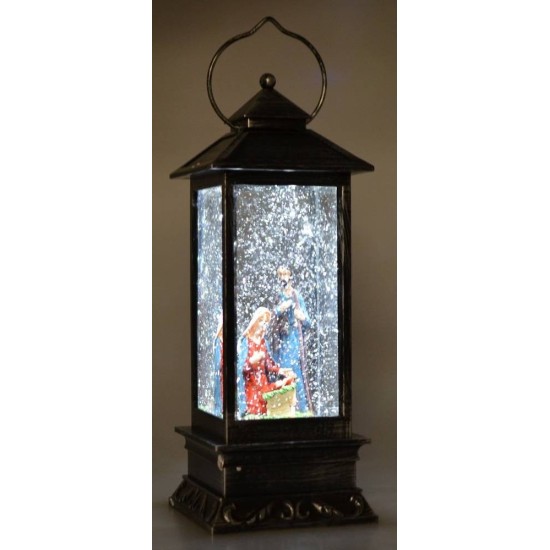 Lantern with Nativity cm 10,5x10,5x28 h. 