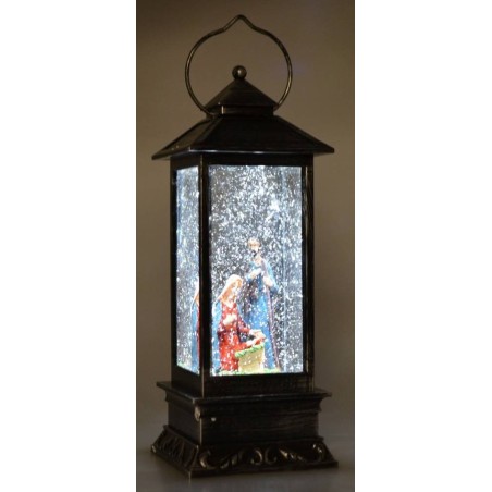 Lantern with Nativity cm 10,5x10,5x28 h. 