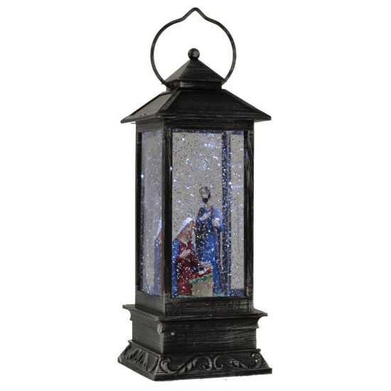 Lantern with Nativity cm 10,5x10,5x28 h. 