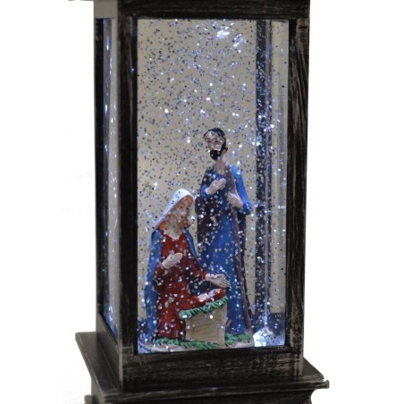 Lantern with Nativity cm 10,5x10,5x28 h. 