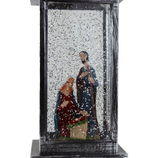 Linterna con Natividad cm 10,5x10,5x28 h.