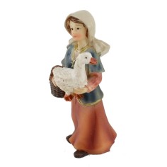 Mujer con oca de resina 8 cm Mundo Pesebres 2