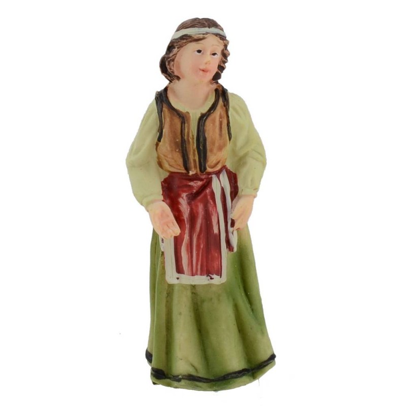 Shepherdess in resin 8 cm