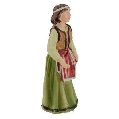 Shepherdess in resin 8 cm