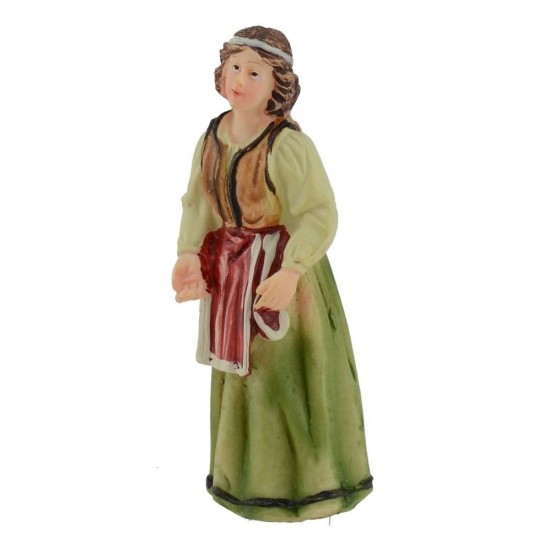 Shepherdess in resin 8 cm