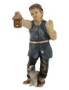 Fanciullo con lanterna in resina serie 9 cm Mondo Presepi