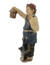 Fanciullo con lanterna in resina serie 9 cm Mondo Presepi