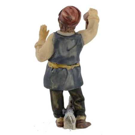 Fanciullo con lanterna in resina serie 9 cm Mondo Presepi