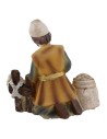 Tosatore seduto in resina serie 8 cm Mondo Presepi