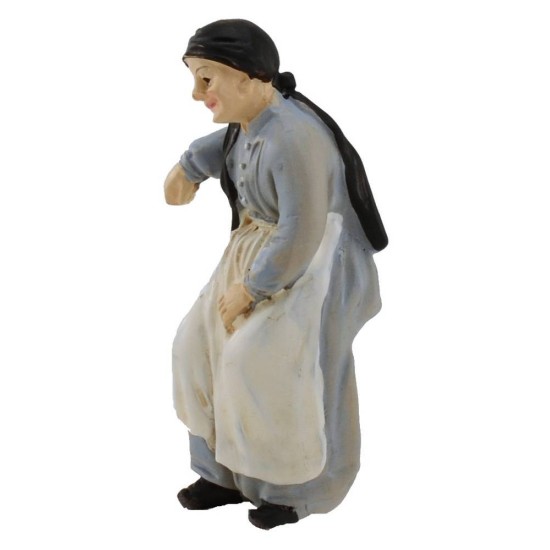 Seated woman in resin series 11 cm