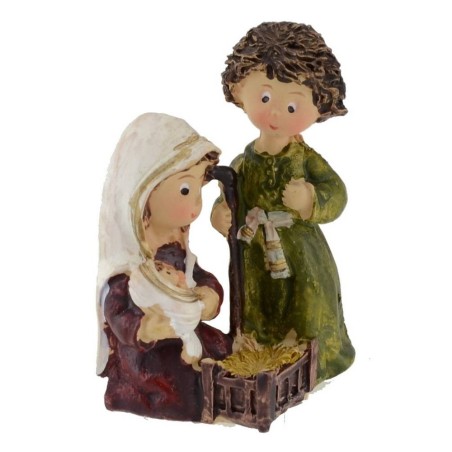 Natividad naíf en resina 6 cm Mundo Belenes