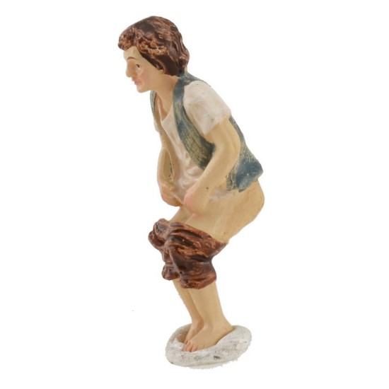 Uomo che fa il bisogno serie 8 cm in resina Mondo Presepi