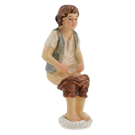 Uomo che fa il bisogno serie 8 cm in resina Mondo Presepi