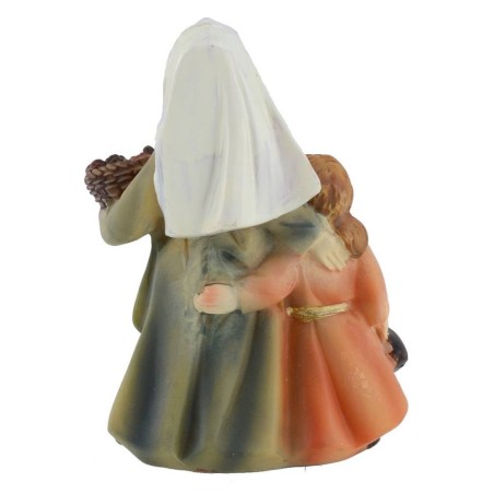 Donna con bambina in resina serie 8 cm Mondo Presepi