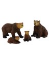 Familia de osos 4 figuras en resina serie 8 cm