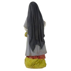 Resin peasant with straw 12 cm 2