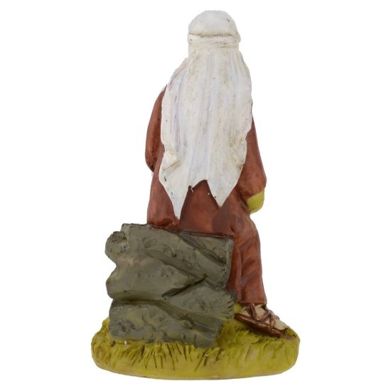 Campesina sentada en resina 12 cm Mundo Belenes