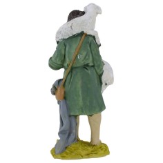 Pastore con pecore in resina 12 cm Mondo Presepi 2