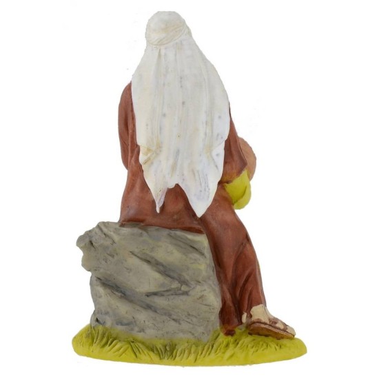 Contadina seduta in resina serie 9 cm Mondo Presepi