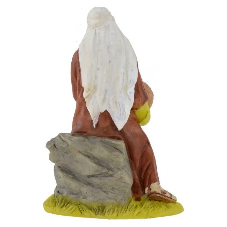 Contadina seduta in resina serie 9 cm Mondo Presepi