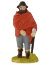 Viandante con bastone in resina 9 cm Mondo Presepi