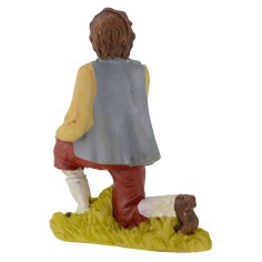 Pastor de rodillas en resina serie 9 cm Mundo 2