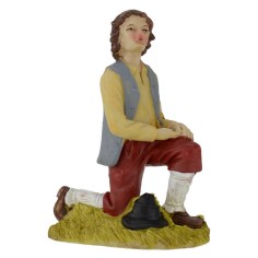 Pastor de rodillas en resina serie 15 cm Mundo