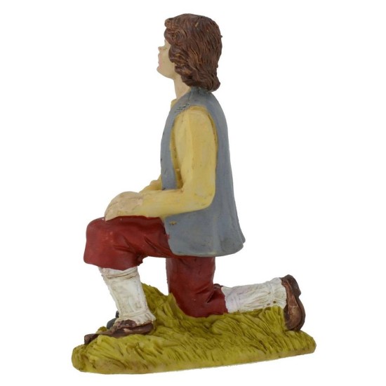 Pastore in ginocchio in resina serie 15 cm Mondo Presepi