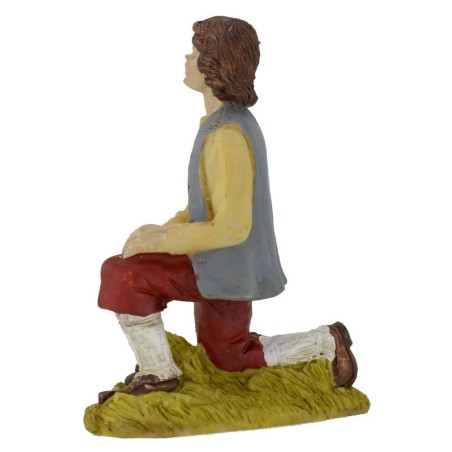 Pastor de rodillas en resina serie 15 cm Mundo