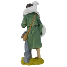 Pastor con ovejas en resina 15 cm 2