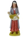 Contadina con grano in resina 15 cm