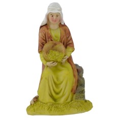Peasant sitting in series resin 15 cm