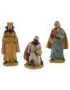 Conjunto de 3 Reyes Magos en resina h. 