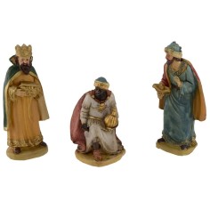 Conjunto de 3 Reyes Magos en resina h.  2