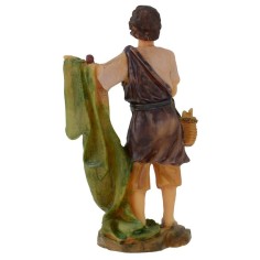 Pescatore con rete in resina 12 cm Mondo Presepi 2