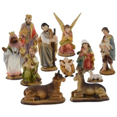 Set de Natividad de 9 cm con 11 figuras para belén Mondo Presepi