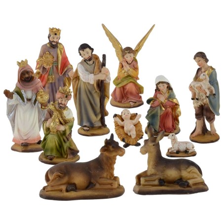 Set Nativity 9 cm 11 subjects per presepe