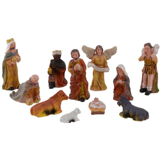 Set Natividad 6 cm 11 figuras para pesebre Mondo Presepi