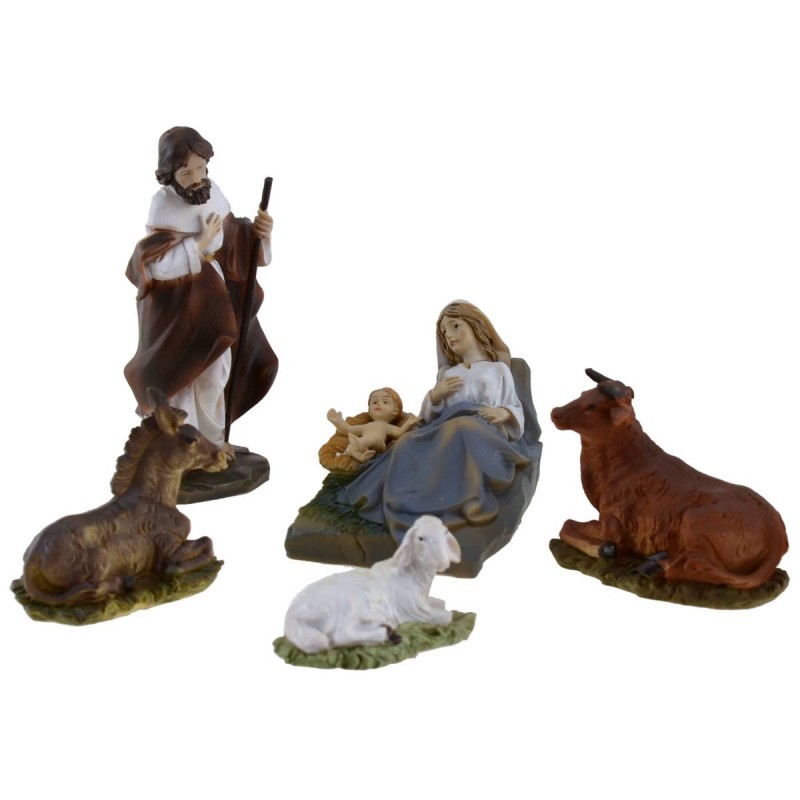 Set Nativity 10 cm 5 subjects per presepe
