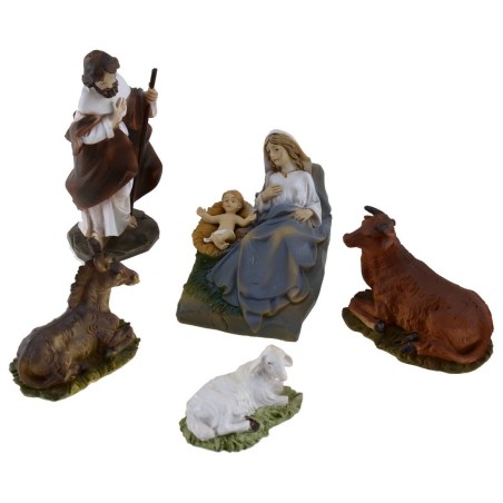 Set Nativity 10 cm 5 subjects per presepe