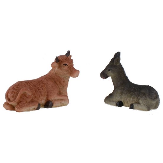 Set Natività 12 cm 10 soggetti per presepe Mondo Presepi